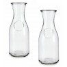 2x Caraffa in Vetro Brocca set bottiglia Vino acqua Mescita mezzo l...
