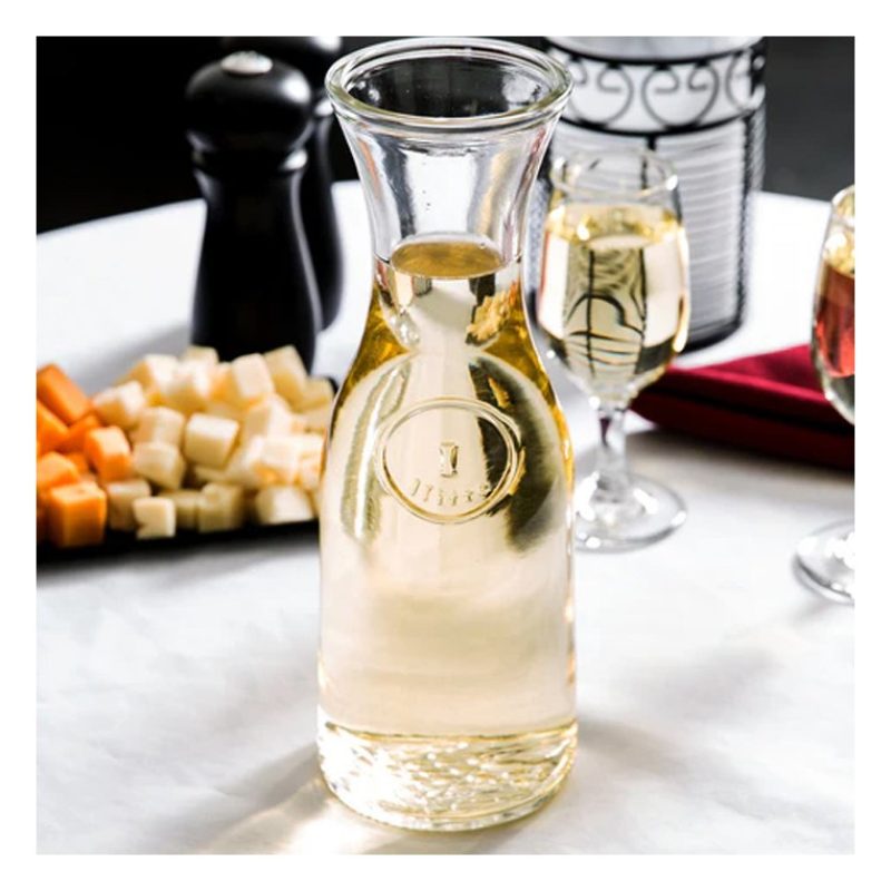 2x Caraffa in Vetro Brocca set bottiglia Vino acqua Mescita mezzo l...