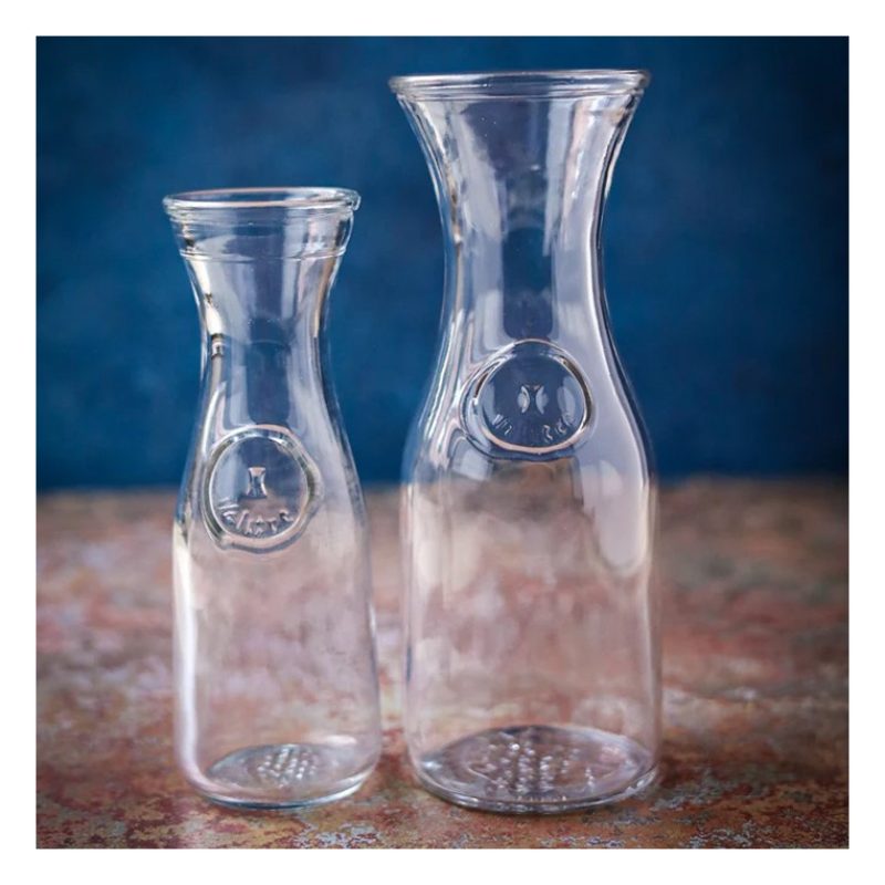 2x Caraffa in Vetro Brocca set bottiglia Vino acqua Mescita mezzo l...