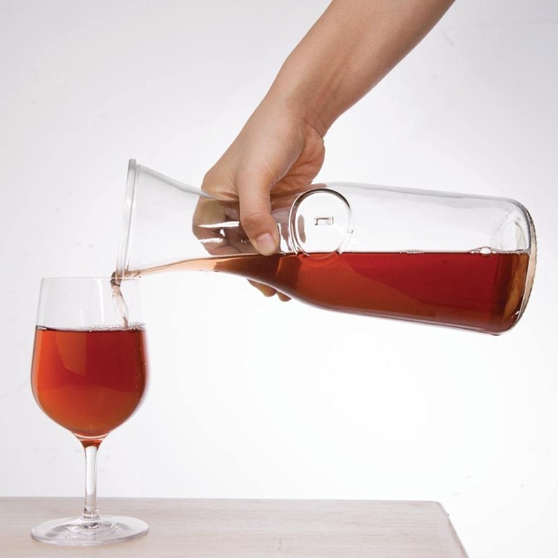 2x Caraffa in Vetro Brocca set bottiglia Vino acqua Mescita mezzo l...