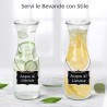 2x Caraffa in Vetro Brocca set bottiglia Vino acqua Mescita mezzo l...