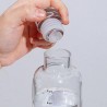 2 Bottiglie in vetro acqua borraccia tappo chiusura ermetica riutil...