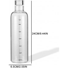 2 Bottiglie in vetro acqua borraccia tappo chiusura ermetica riutilizzabili 50cl