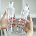 2 Bottiglie in vetro acqua borraccia tappo chiusura ermetica riutilizzabili 50cl