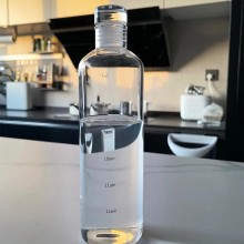 2 Bottiglie in vetro acqua borraccia tappo chiusura ermetica riutilizzabili 50cl