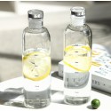 2 Bottiglie in vetro acqua borraccia tappo chiusura ermetica riutilizzabili 50cl