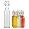 Bottiglia costolata in vetro acqua liquore vino da 500ml tappo erme...