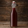 Bottiglia costolata in vetro acqua liquore vino da 500ml tappo erme...