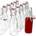 Bottiglia in vetro per acqua liquore vino olio da 250ml tappo ermetica 12 pezzi