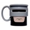 Tazza gigante big boss mug colazione caffè americano nera ceramica grande capo