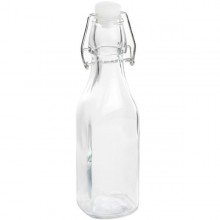 Bottiglia in vetro per acqua liquore vino olio da 250ml tappo ermetica 12 pezzi