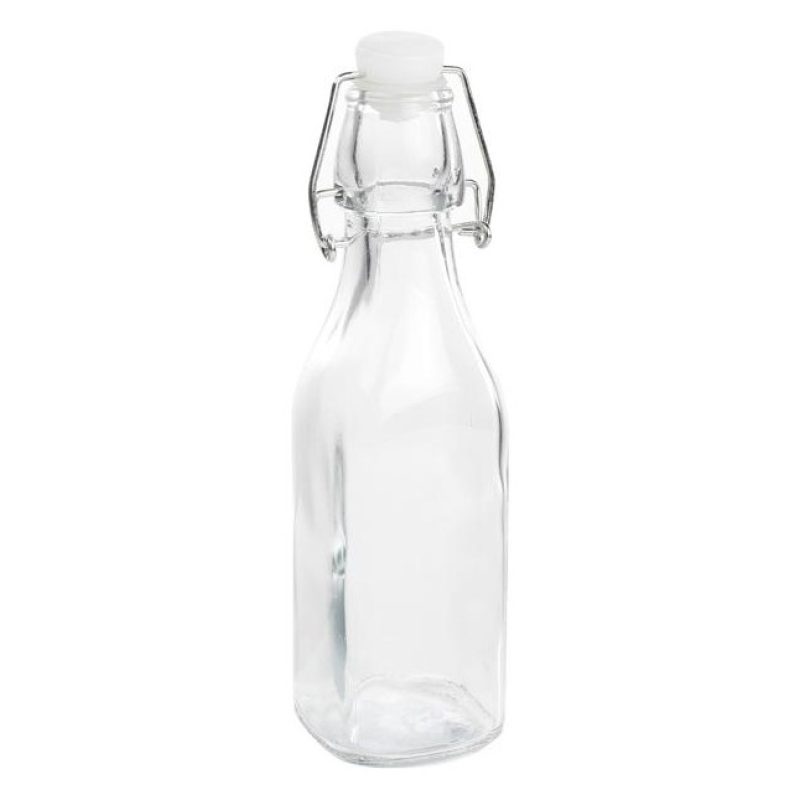 Bottiglia in vetro per acqua liquore vino olio da 250ml tappo ermet...