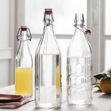 Bottiglia in vetro per acqua liquore vino olio da 250ml tappo ermetica 12 pezzi