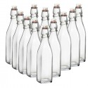 Bottiglia in vetro per acqua liquore vino olio da 500 ml tappo ermetica 12 pezzi