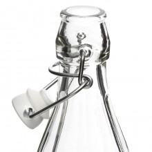 Bottiglia costolata in vetro acqua liquore vino 1litro tappo ermetica 12 pezzi