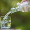 Bottiglia costolata in vetro acqua liquore vino 1litro tappo ermeti...