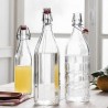 Bottiglia costolata in vetro acqua liquore vino 1litro tappo ermeti...
