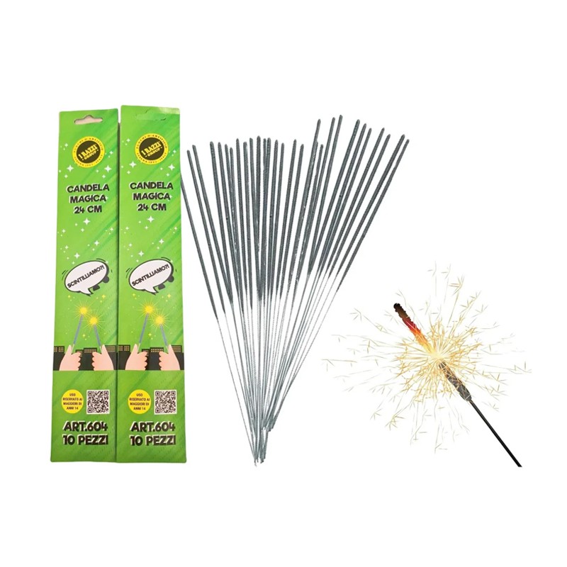 120 Scintille 24cm stelline bastoncino luminoso fontanine matrimonio capodanno