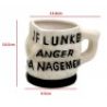 Tazza gigante big boss mug colazione caffè americano nera ceramica grande capo