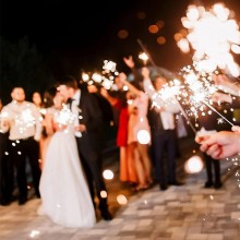 100 Scintille 37 cm stelline bastoncino luminoso fontanine matrimonio capodanno 