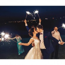 100 Scintille 37 cm stelline bastoncino luminoso fontanine matrimonio capodanno 