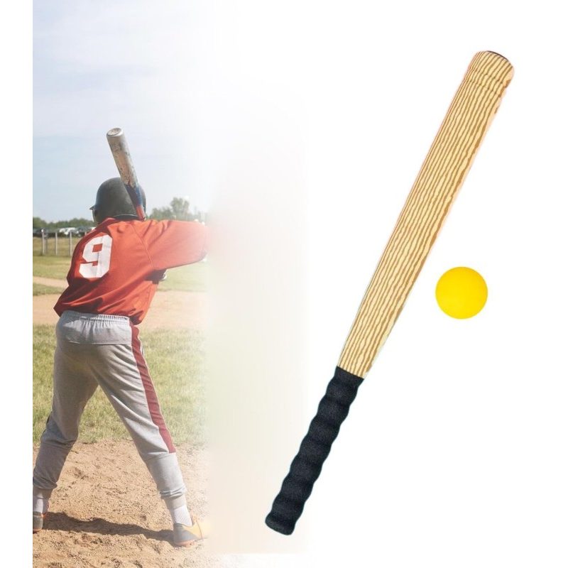 Mazza da baseball softball 54cm e pallina sport allenamento adulti ...