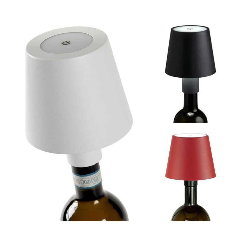 Lampada led con tappo per bottiglie di vino ricaricabile USB touch dimmerabile