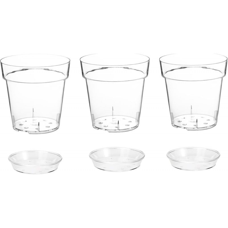 Kit 3 Vasi per Orchidee Kalapanta Trasparente in plastica forati e ...