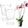Kit 2 Vasi per Orchidee Kalapanta Trasparente in plastica forati e ...