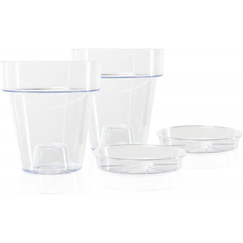 Kit 2 Vasi per Orchidee Kalapanta Trasparente in plastica forati e ...