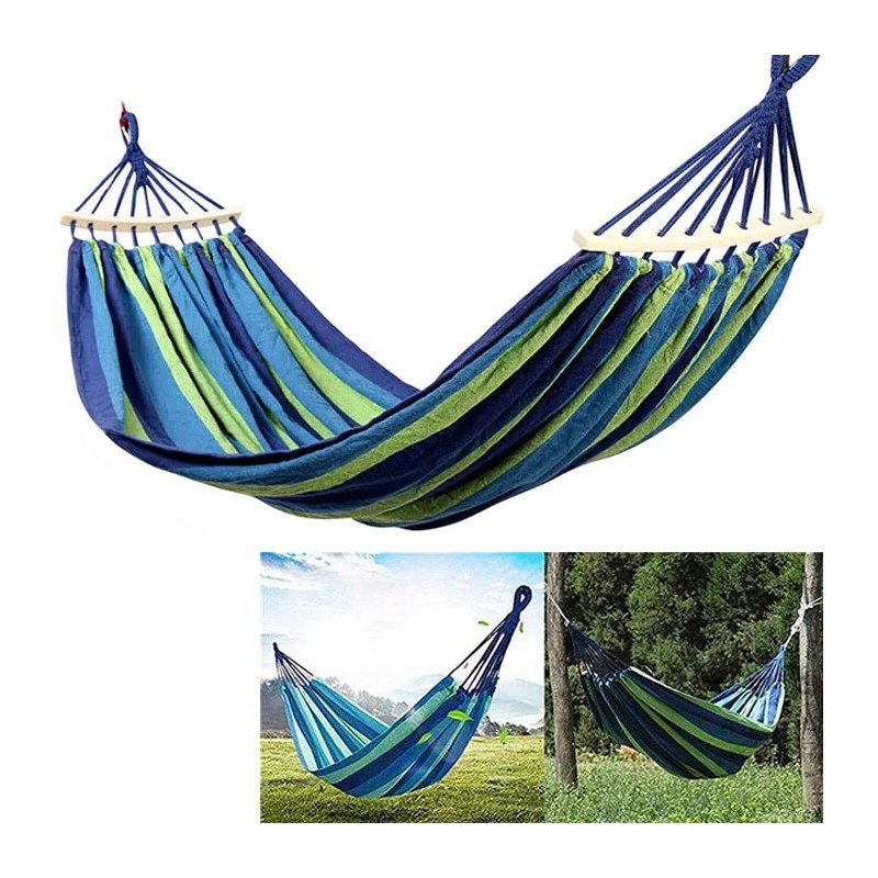 Amaca da giardino colorata in tessuto appendere per campeggio 200x80 cm 100kg  