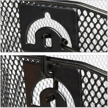 Cestino anteriore con ganci bicicletta cesto bici ferro 35x26x28 cm portatutto