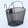 Cestino anteriore con ganci bicicletta cesto bici ferro 26x26x34 cm...