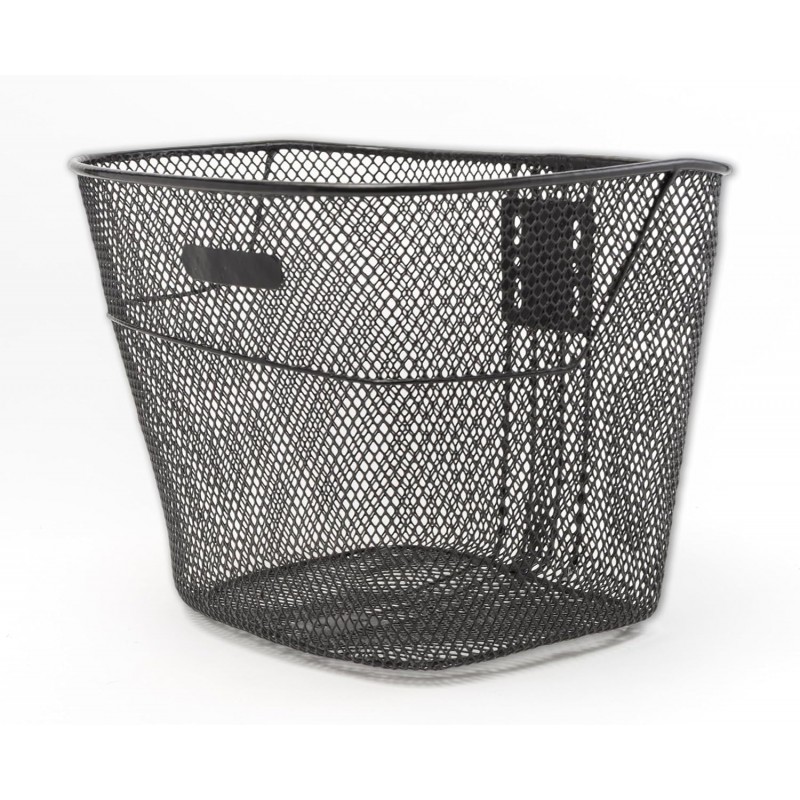 Cestino anteriore bicicletta cesto bici ferro 23x26x33 cm portatutto senza ganci