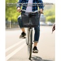 Cestino anteriore bicicletta cesto bici ferro 23x26x33 cm portatutto senza ganci