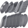 Set 12 teglie da forno acciaio antiaderenti rettangolare tonda muff...