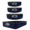 Set 4 teglie da forno alluminio antiaderenti rettangolare tonda las...