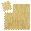 Tappeto Puzzle Eva tappetino componibile 9pz piscina palestra effetto legno parquet