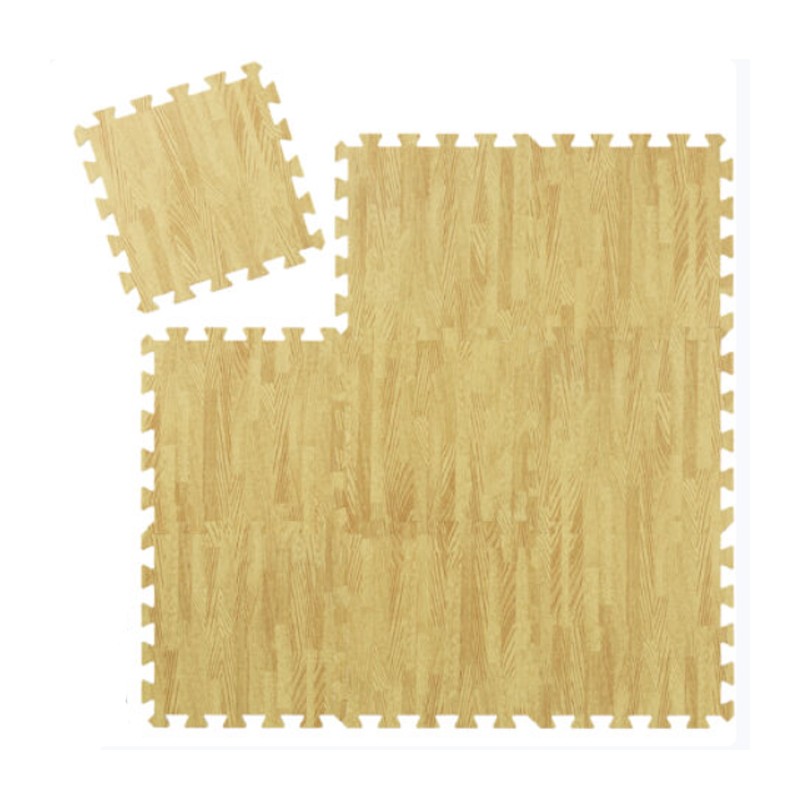 Tappeto Puzzle Eva tappetino componibile 9pz piscina palestra effetto legno parquet