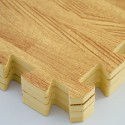 Tappeto Puzzle Eva tappetino componibile 9pz piscina palestra effetto legno parquet