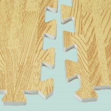 Tappeto Puzzle Eva tappetino componibile 9pz piscina palestra effetto legno parquet