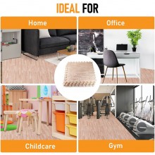 Tappeto Puzzle Eva tappetino componibile 9pz piscina palestra effetto legno parquet