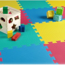 Tappeto Puzzle Eva tappetino componibile gioco piscina palestra 9 pz colorati