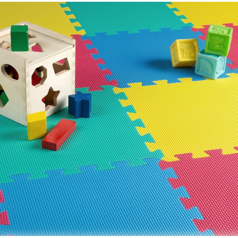 Tappeto Puzzle Eva tappetino componibile gioco piscina palestra 9 p...