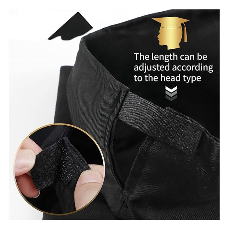 Cappello nero Tocco Laurea Laureato Laureata con pennacchio rosso d...