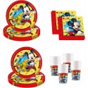 Kit addobbi festa compleanno Topolino Mickey Jump 16 Persone piatti bicchieri 