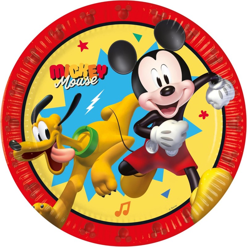 Kit addobbi festa compleanno Topolino Mickey Jump 16 Persone piatti...