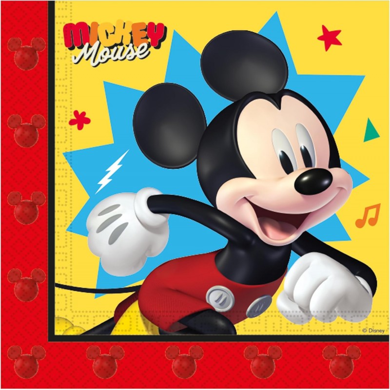 Kit addobbi festa compleanno Topolino Mickey Jump 16 Persone piatti...