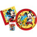 Kit addobbi festa compleanno Topolino Mickey Jump 24 Persone piatti bicchieri