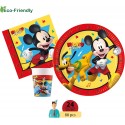 Kit addobbi festa compleanno Topolino Mickey Jump 24 Persone piatti bicchieri